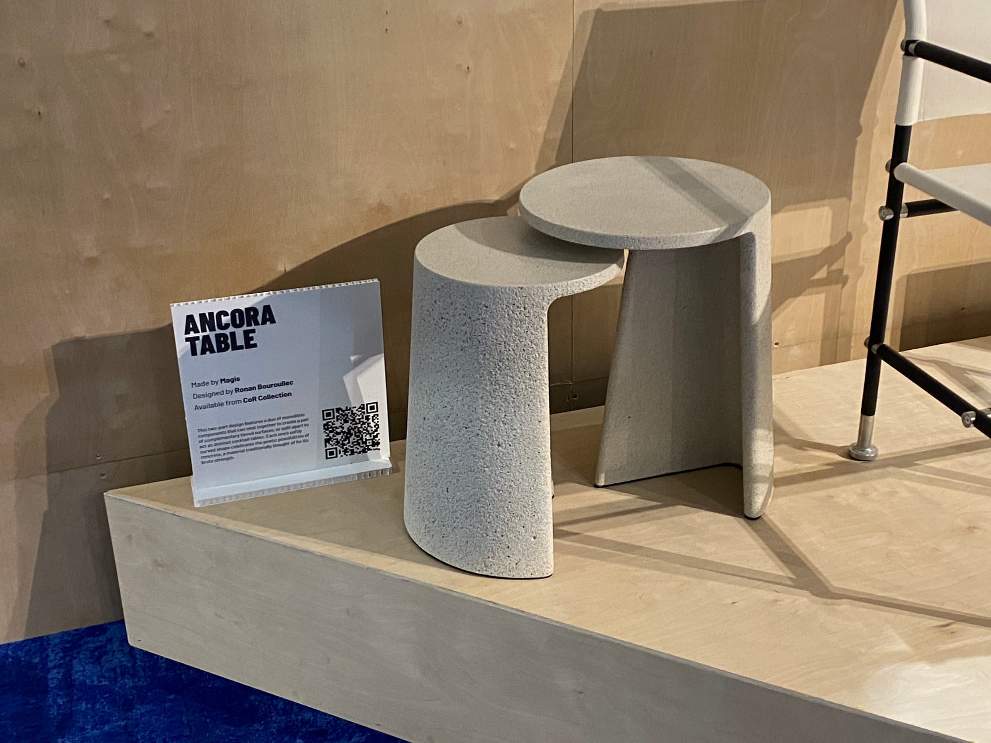 Two Ancora tables side by side.