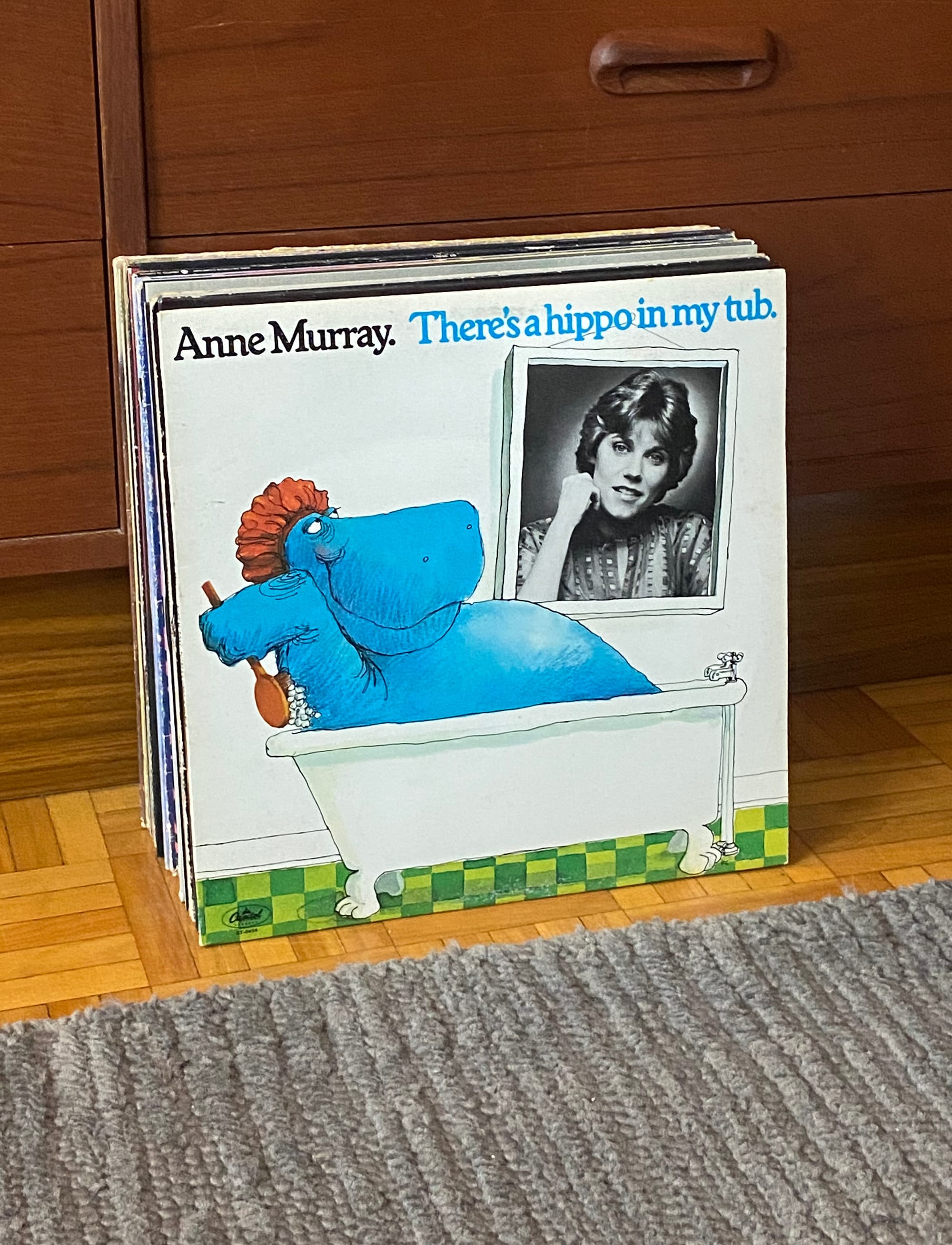 Anne Murray record titled "There's a hippo in my tub."